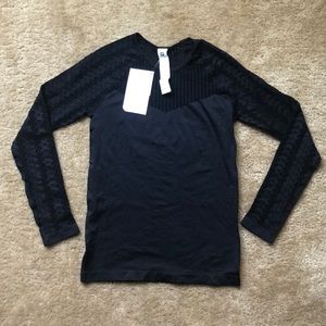 Fabletics Mesh Long Sleeve Running Shirt! Size S